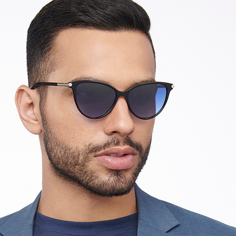 John Jacobs Online Black Full Rim Cat Eye left side