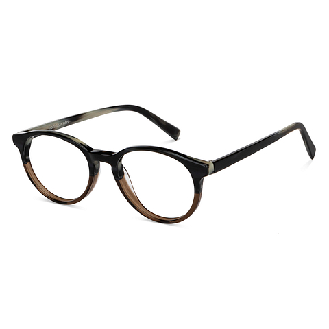 John Jacobs Dark Brown Full Rim Round left side John Jacobs Dark Brown Full Rim Round left side