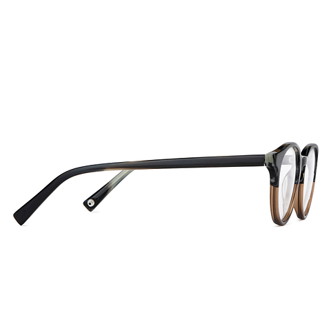 John Jacobs Dark Brown Full Rim Round left side John Jacobs Dark Brown Full Rim Round left side