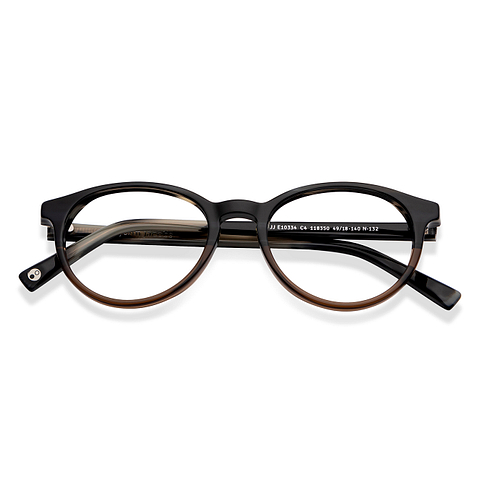 John Jacobs Dark Brown Full Rim Round left side John Jacobs Dark Brown Full Rim Round left side