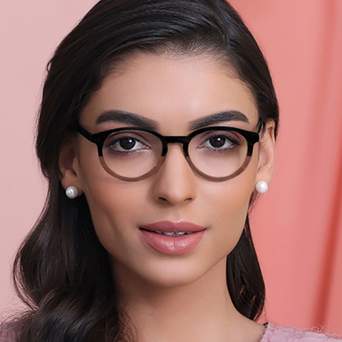 John Jacobs Dark Brown Full Rim Round left side John Jacobs Dark Brown Full Rim Round left side