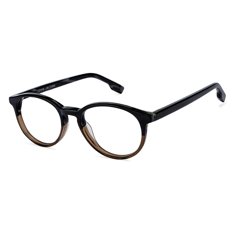 John Jacobs Dark Brown Full Rim Round right side John Jacobs Dark Brown Full Rim Round right side