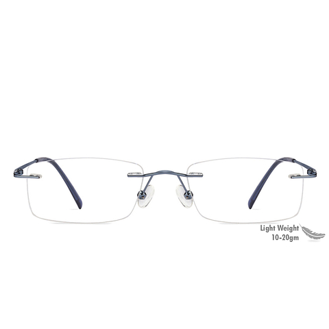 Vincent Chase Online Sky Blue Rimless Rectangle right side Vincent Chase Online Sky Blue Rimless Rectangle right side