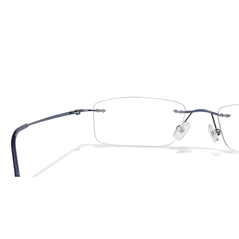 Vincent Chase Online Sky Blue Rimless Rectangle left side Vincent Chase Online Sky Blue Rimless Rectangle left side