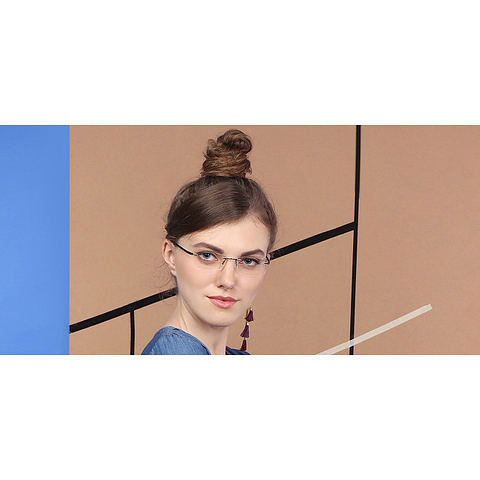 Lenskart Air Online Mid Gunmetal Rimless Rectangle left side Lenskart Air Online Mid Gunmetal Rimless Rectangle left side