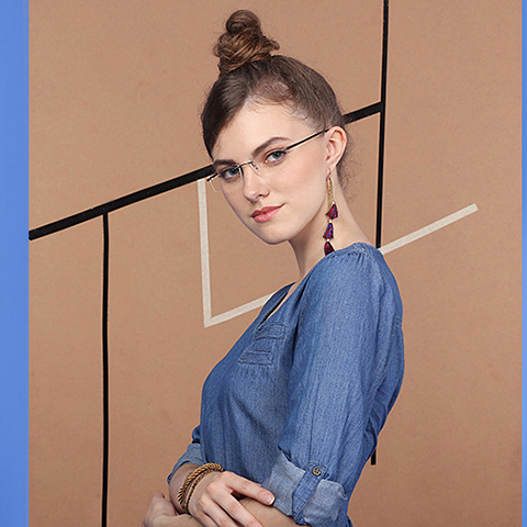 Lenskart Air Online Mid Gunmetal Rimless Rectangle right side Lenskart Air Online Mid Gunmetal Rimless Rectangle right side