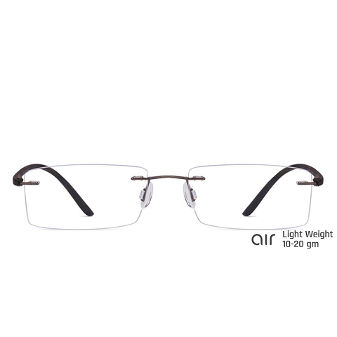 Lenskart Air Online Mid Gunmetal Rimless Rectangle right side Lenskart Air Online Mid Gunmetal Rimless Rectangle right side