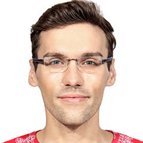 Lenskart Air Online Silver Rimless Rectangle left side Lenskart Air Online Silver Rimless Rectangle left side