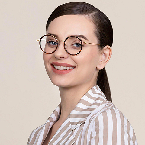 Lenskart Air Online Golden Brown Full Rim Round right side Lenskart Air Online Golden Brown Full Rim Round right side