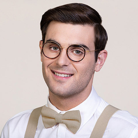 Lenskart Air Online Golden Brown Full Rim Round left side Lenskart Air Online Golden Brown Full Rim Round left side