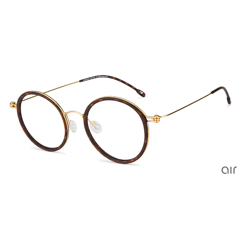Lenskart Air Online Golden Brown Full Rim Round left side Lenskart Air Online Golden Brown Full Rim Round left side