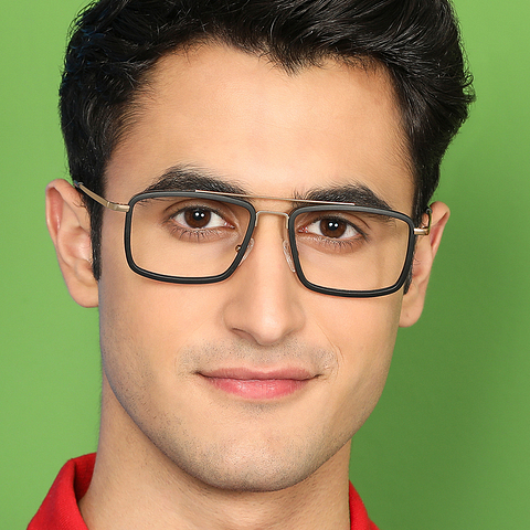 Lenskart Air Black Full Rim Rectangle left side Lenskart Air Black Full Rim Rectangle left side