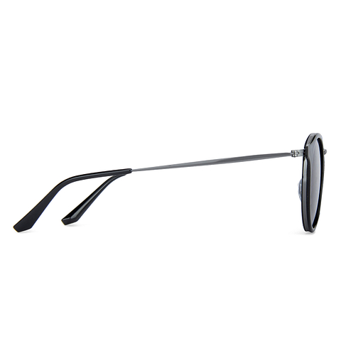 Vincent Chase Polarized Light Gray Full Rim Round left side